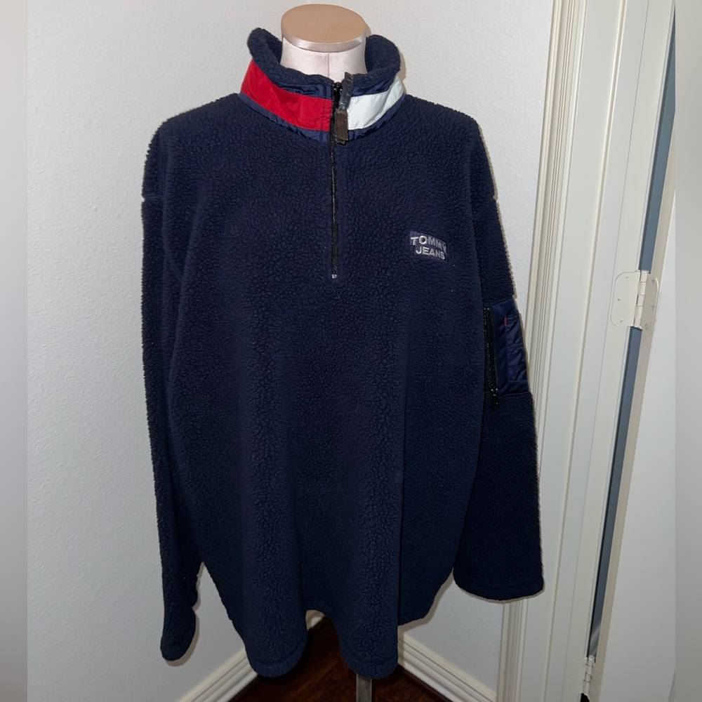 Vintage Tommy Jeans Fleece Quarter Zip XL